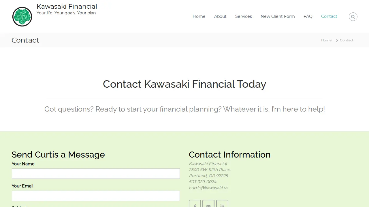 Kawasaki Financial, LLC page