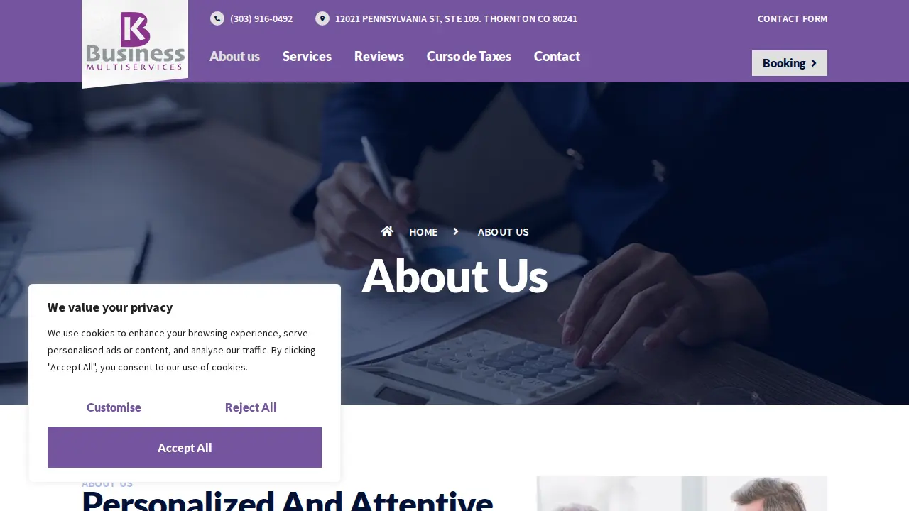 KB Business page