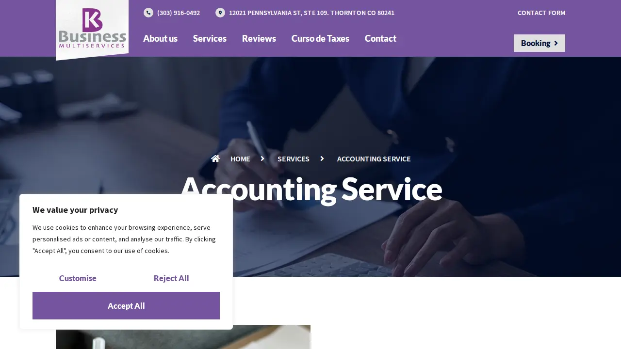 KB Business page