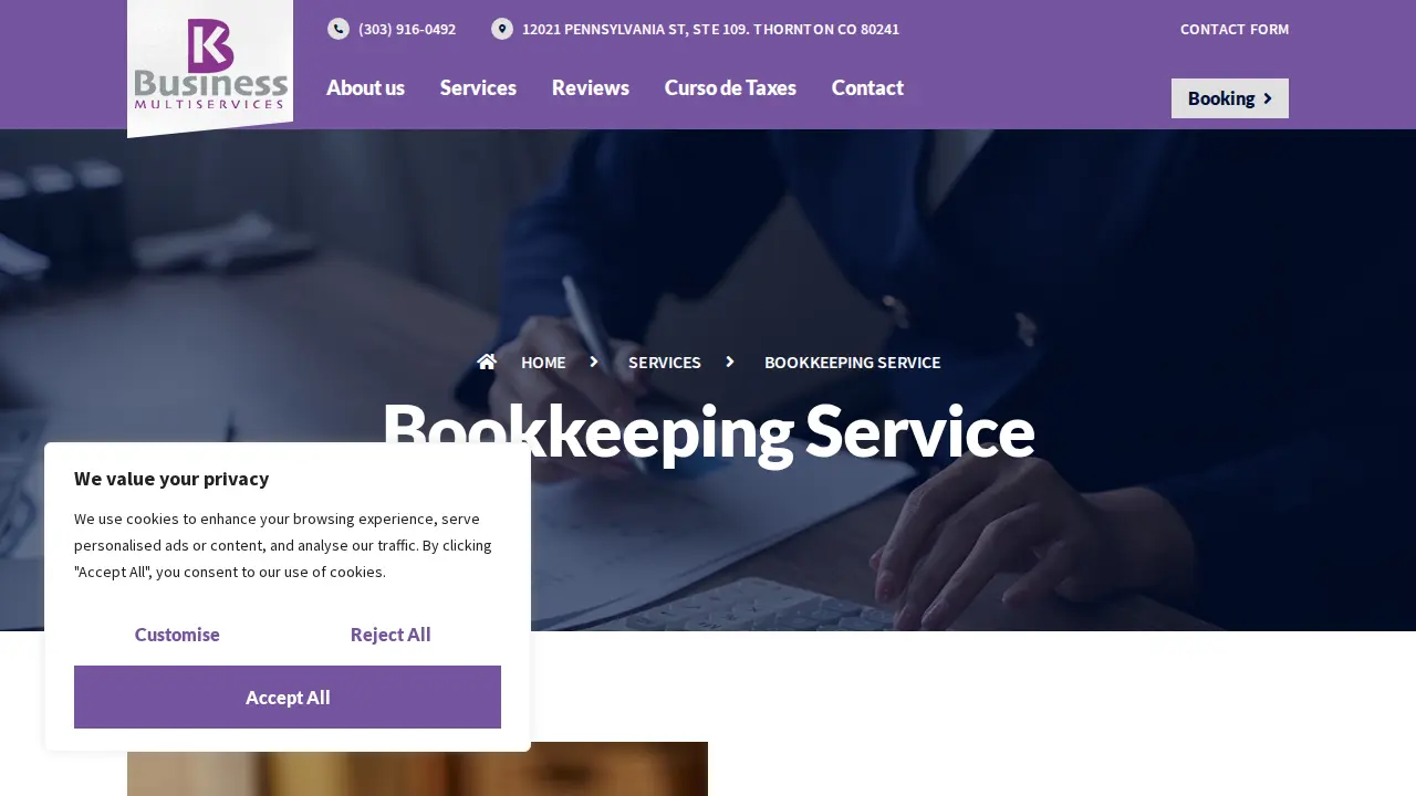 KB Business page