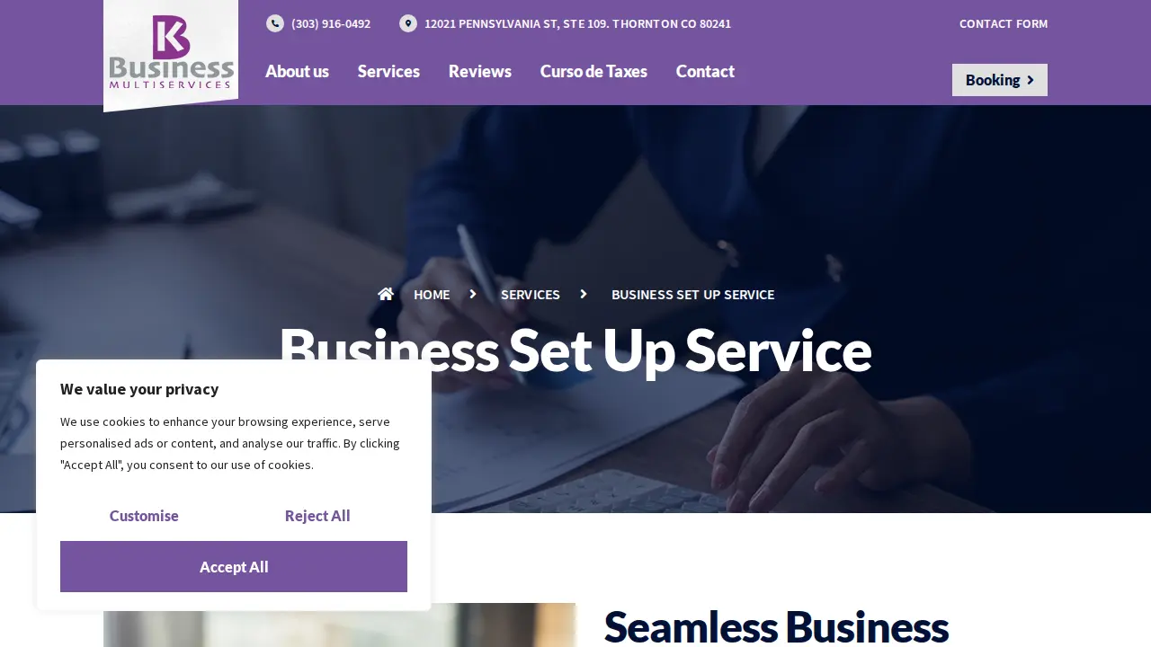 KB Business page