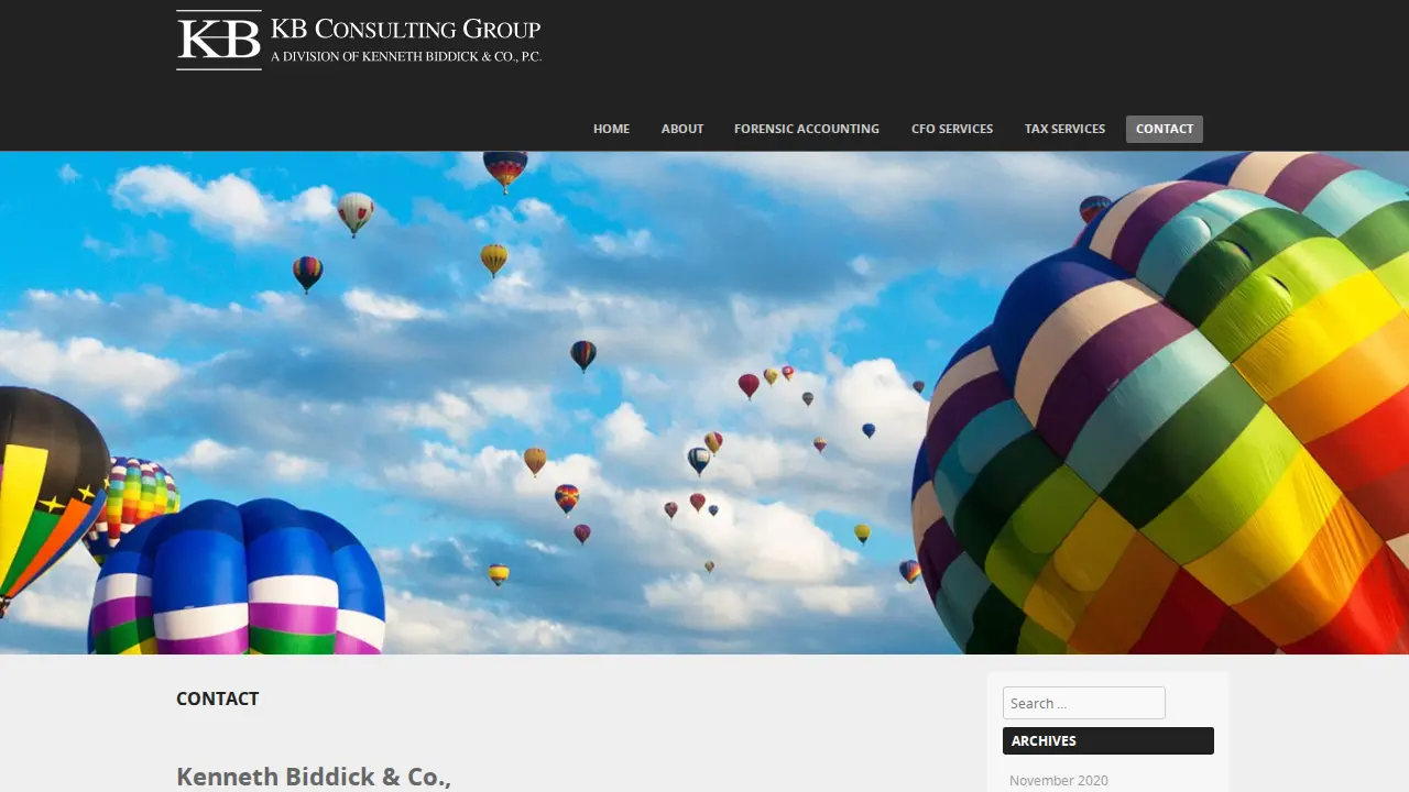 Kenneth Biddick & Co page