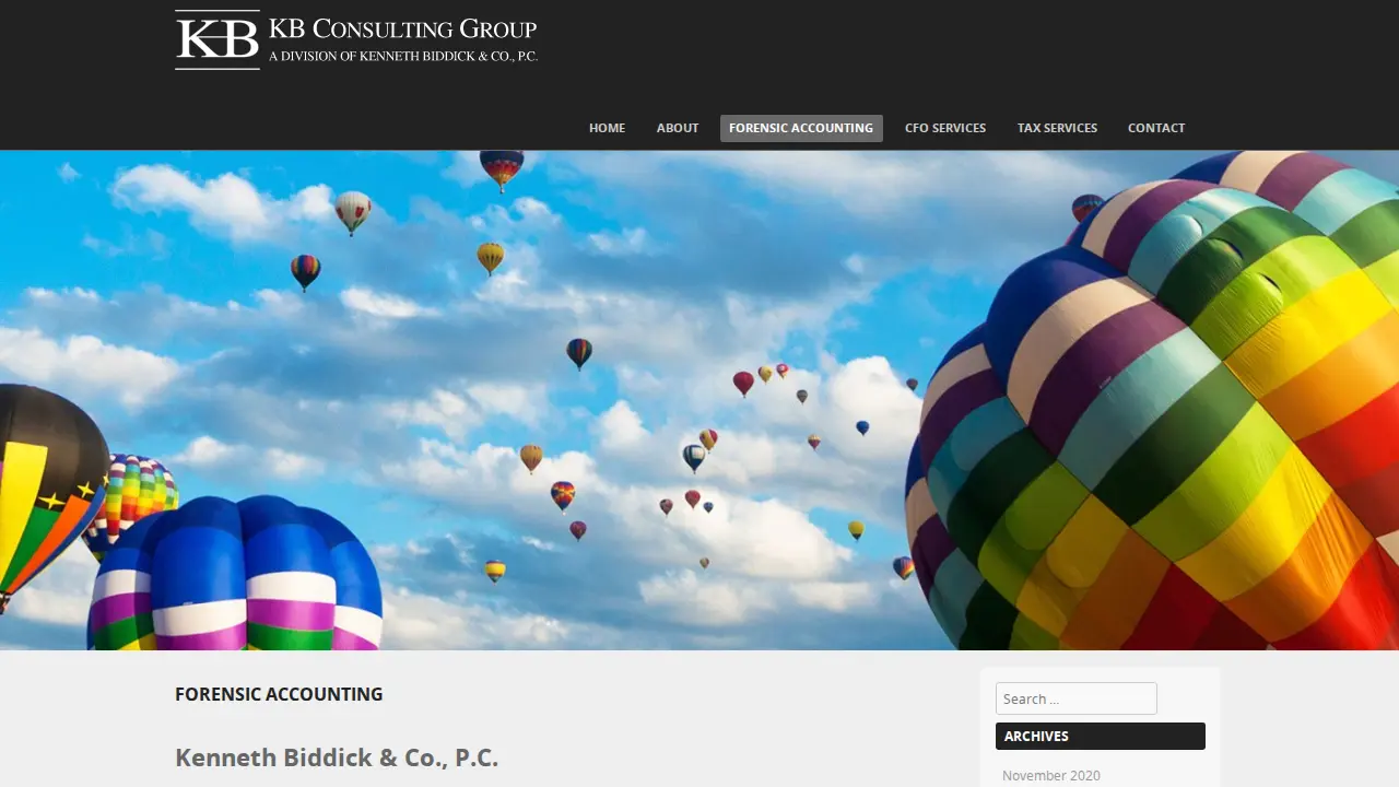 Kenneth Biddick & Co page