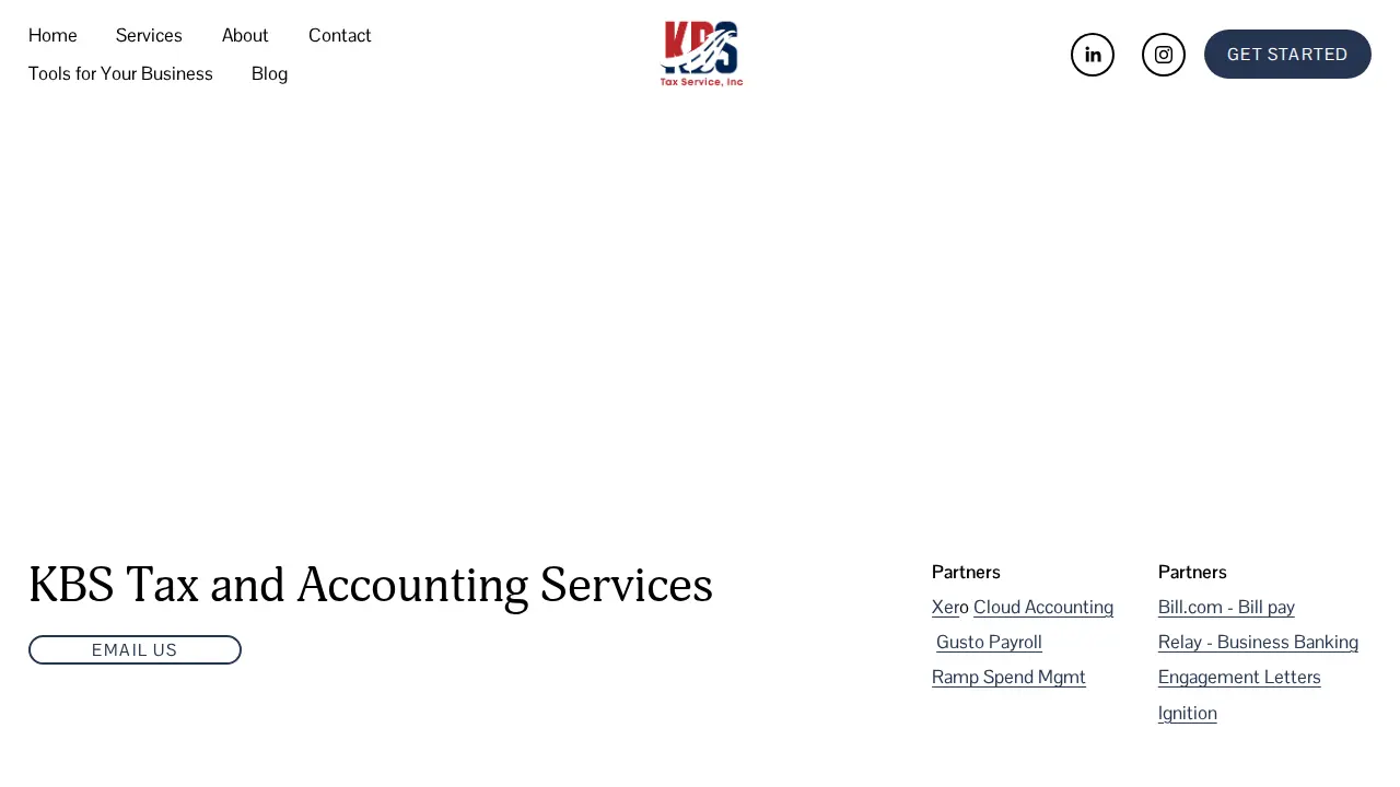 KBS Tax Service page