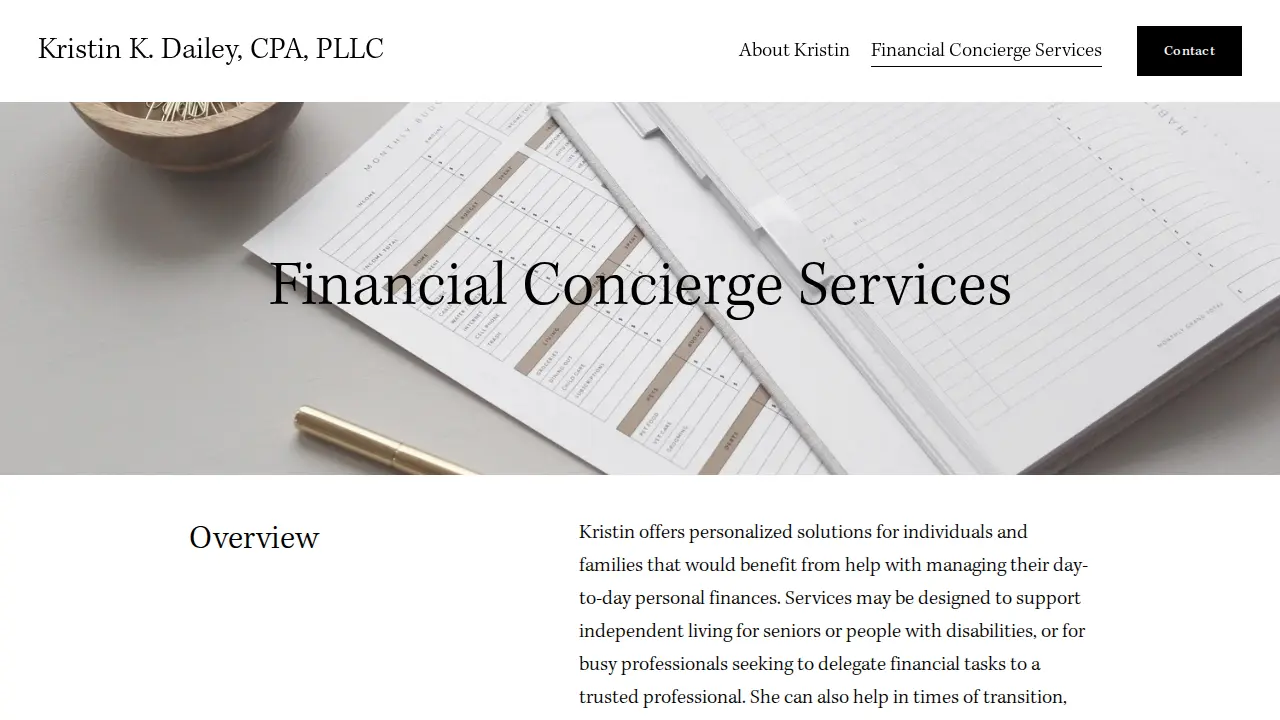 Kristin K. Dailey, CPA, PLLC page