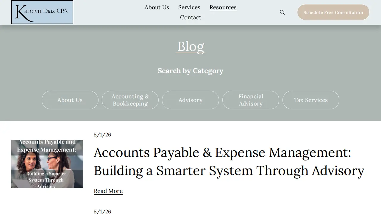 Karolyn Diaz CPA page