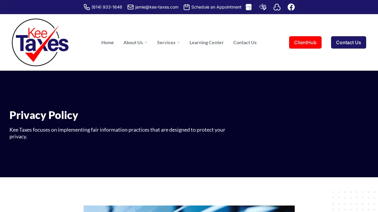 Kee Taxes page