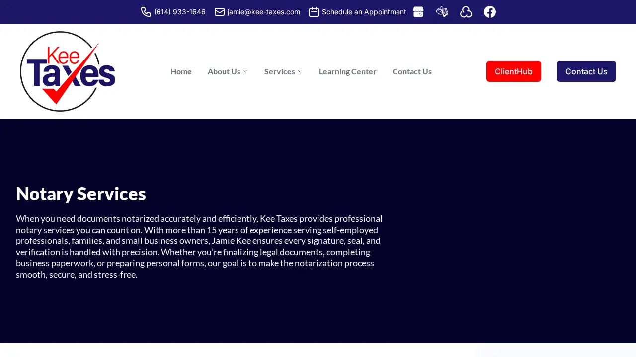 Kee Taxes page