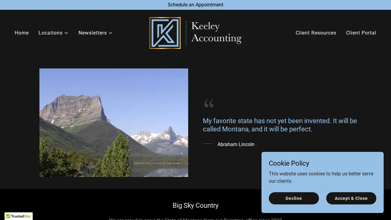 Keeley Accounting page