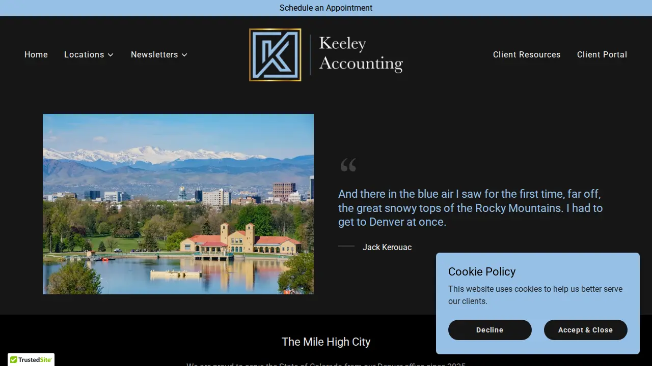 Keeley Accounting page