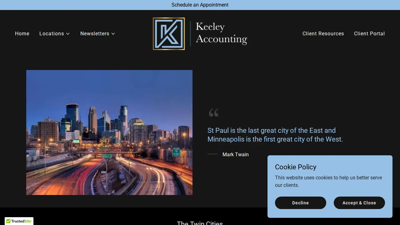 Keeley Accounting page