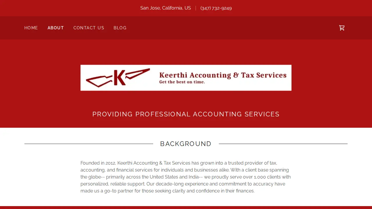 Keerthi Accounting and Tax Services Inc page