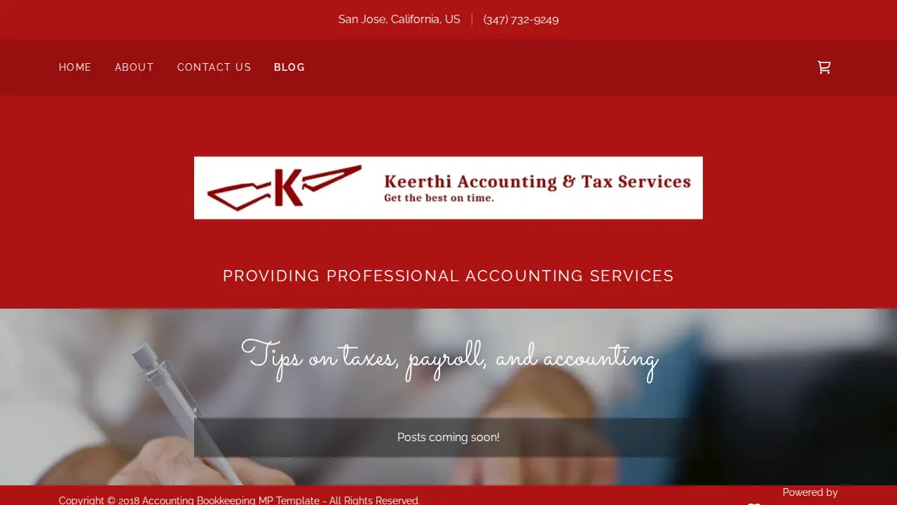 Keerthi Accounting and Tax Services Inc page