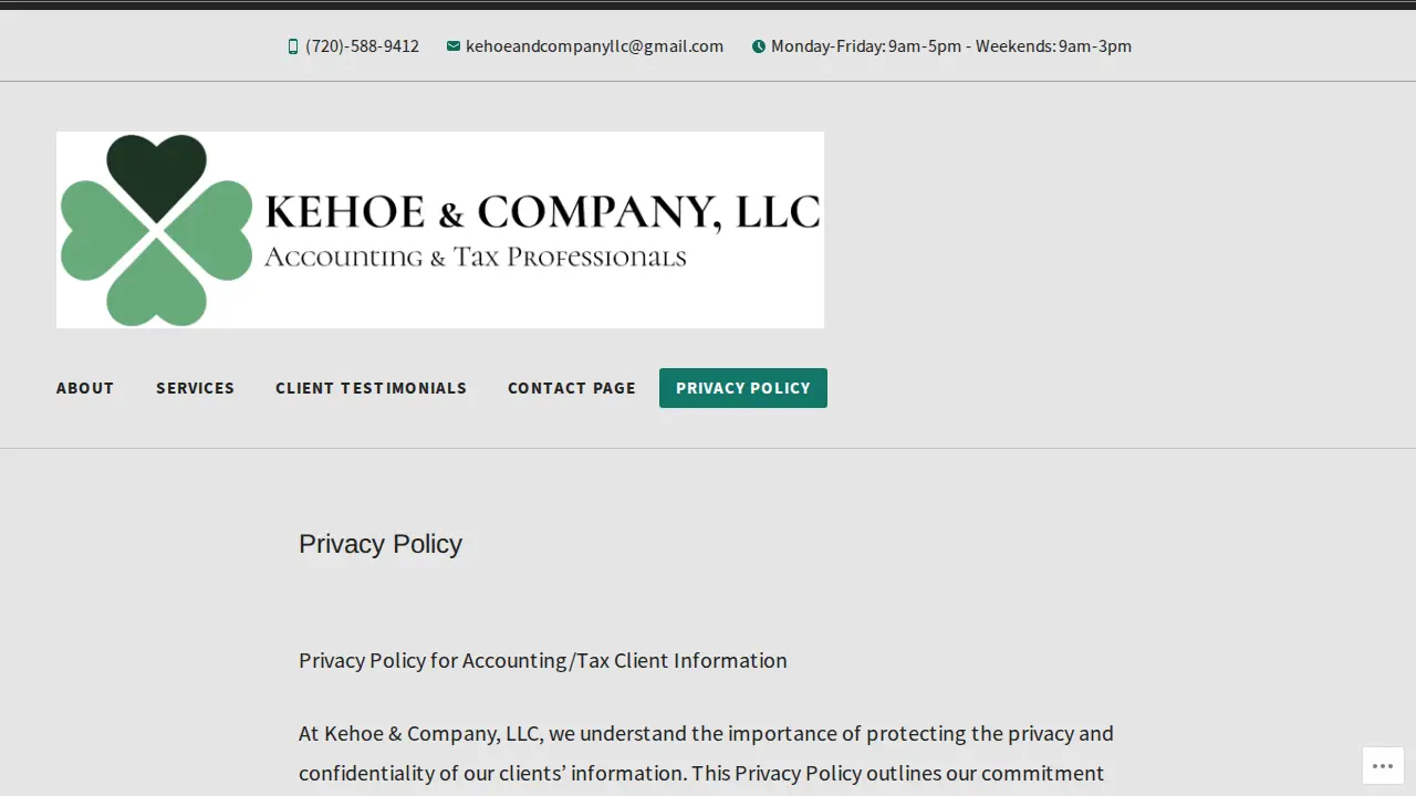 Kehoe & Company, LLC page