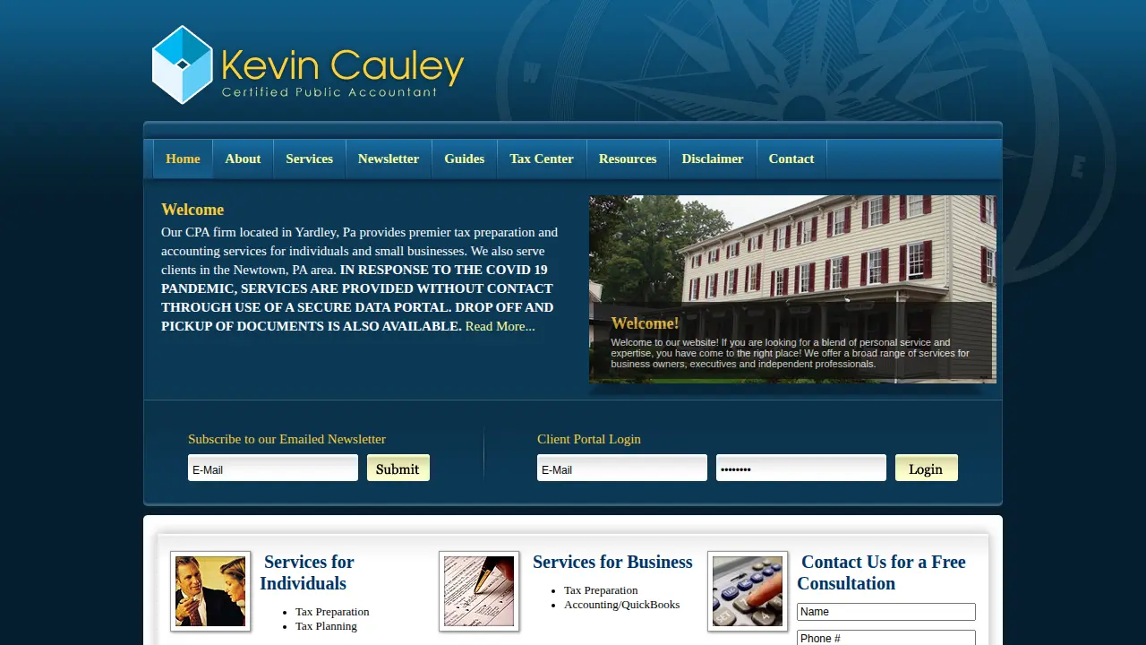 Kevin Cauley CPA website