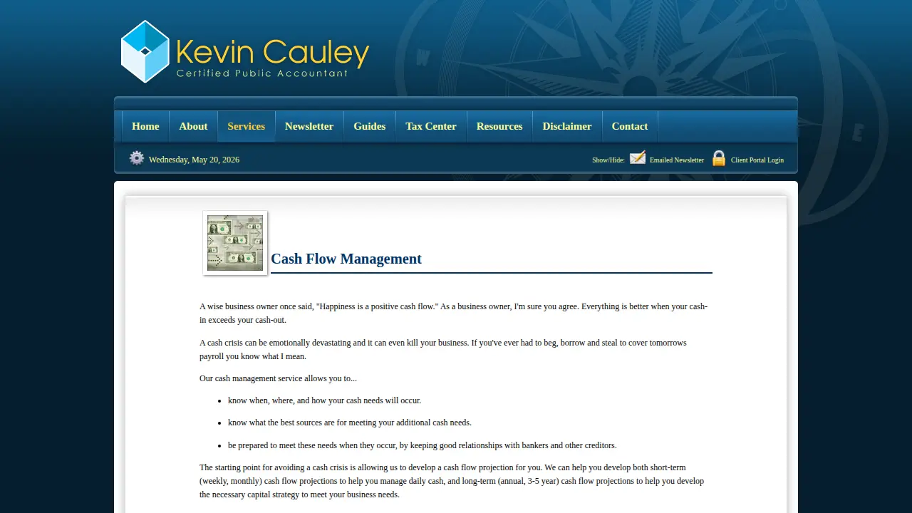 Kevin Cauley CPA page