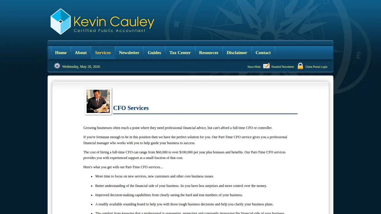 Kevin Cauley CPA page