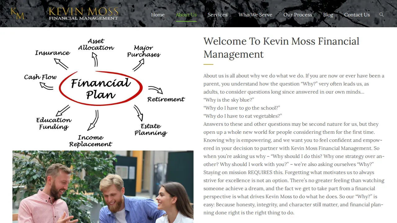Kevin Moss Financial Management page