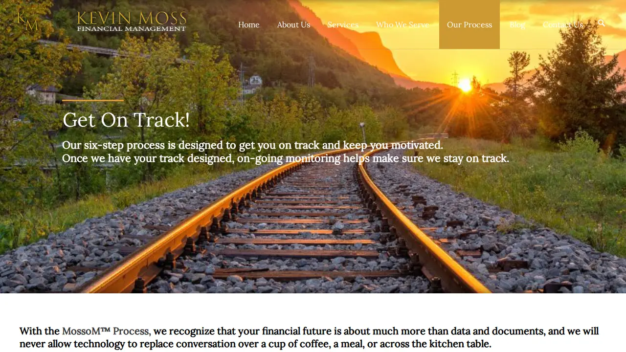 Kevin Moss Financial Management page