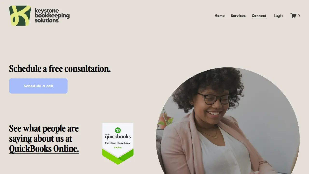 Keystone Bookkeeping Solutions page