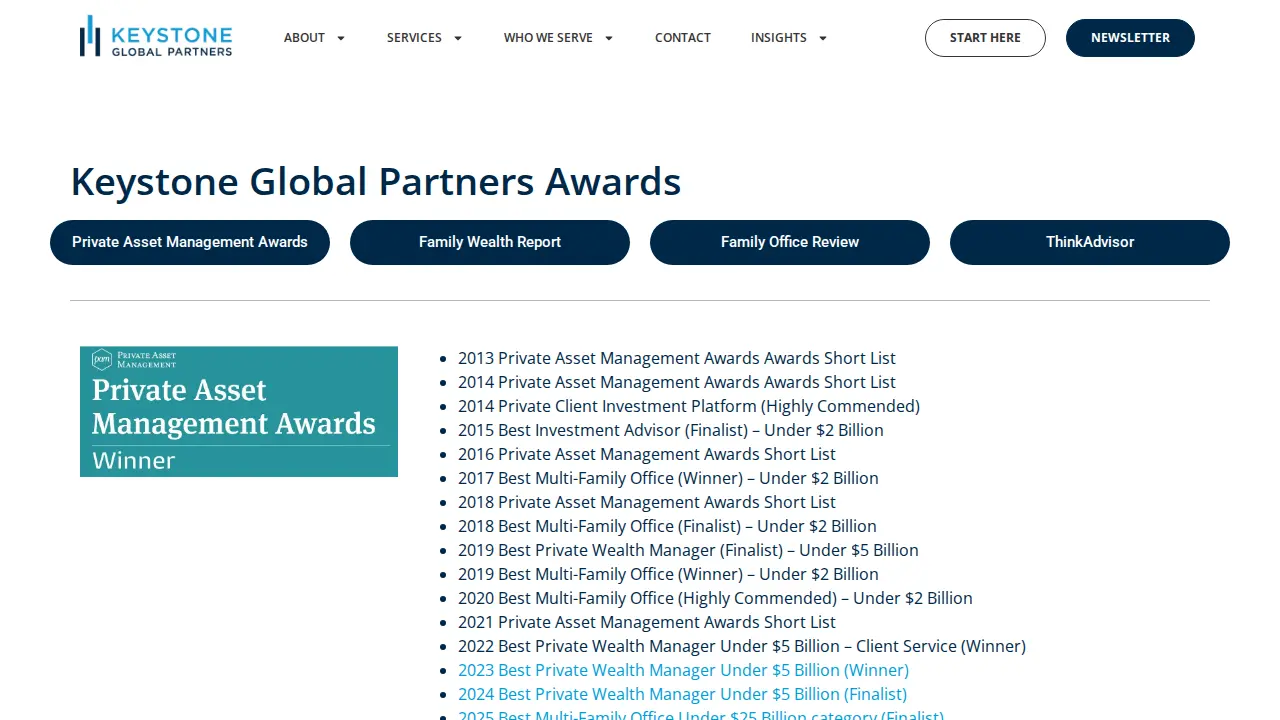 Keystone Global Partners page