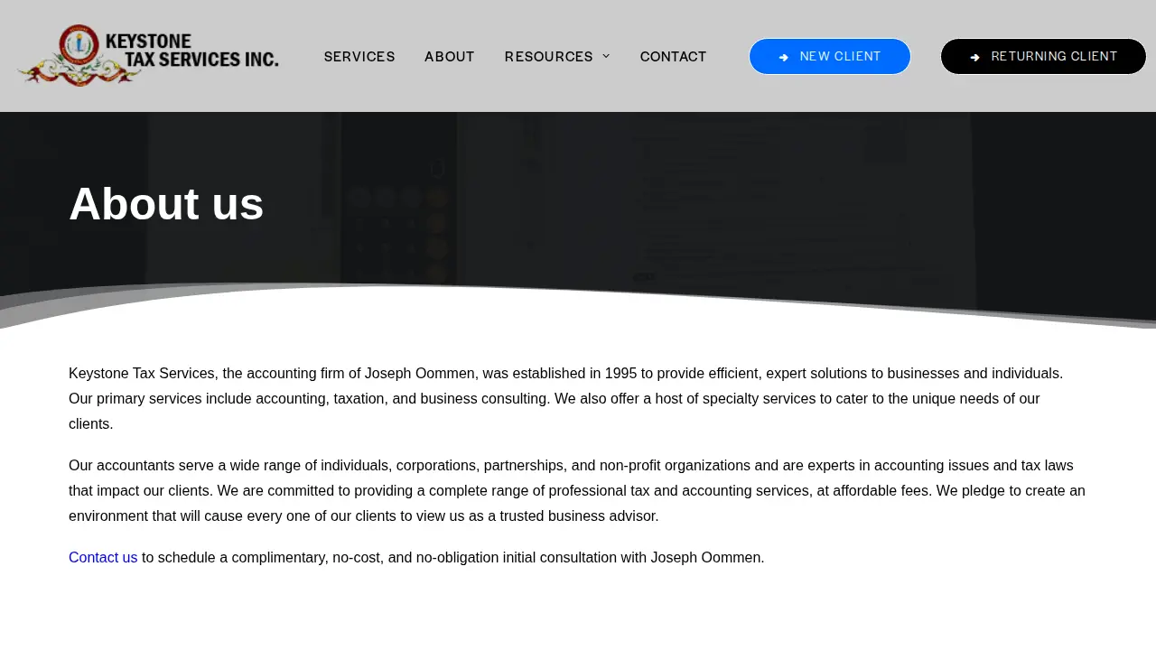 Keystone Tax Service, Inc page
