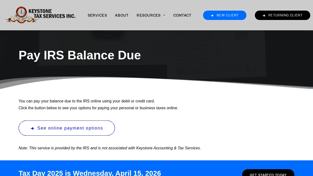 Keystone Tax Service, Inc page