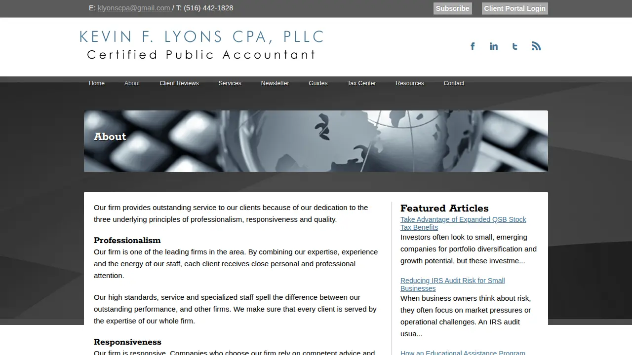 Kevin F Lyons CPA PLLC page