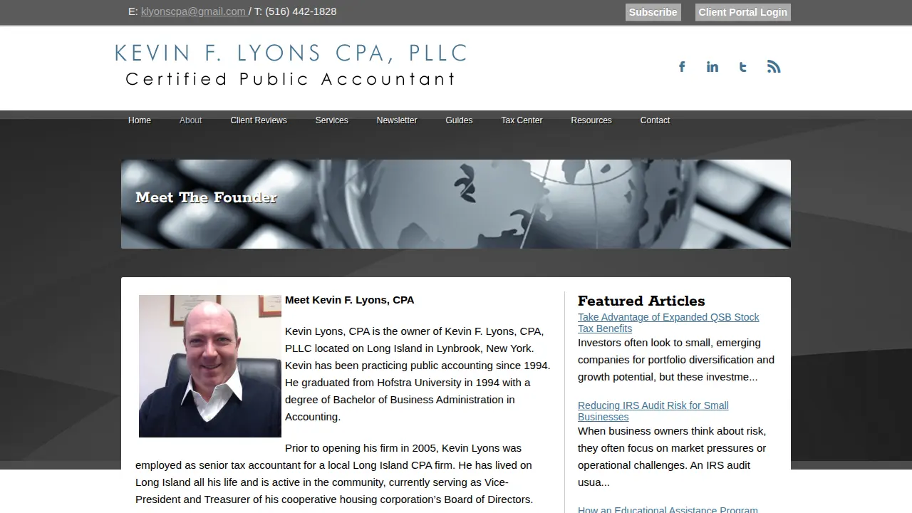 Kevin F Lyons CPA PLLC page
