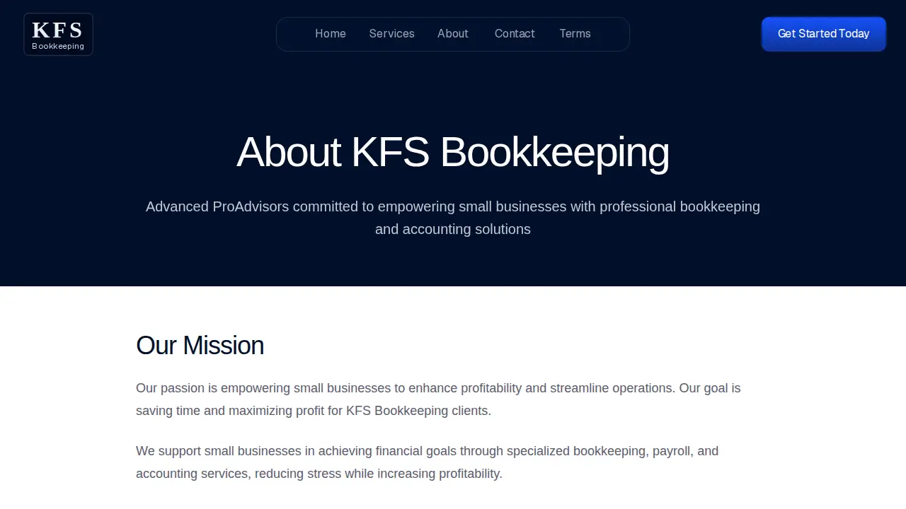 KFS Bookkeeping LLC page