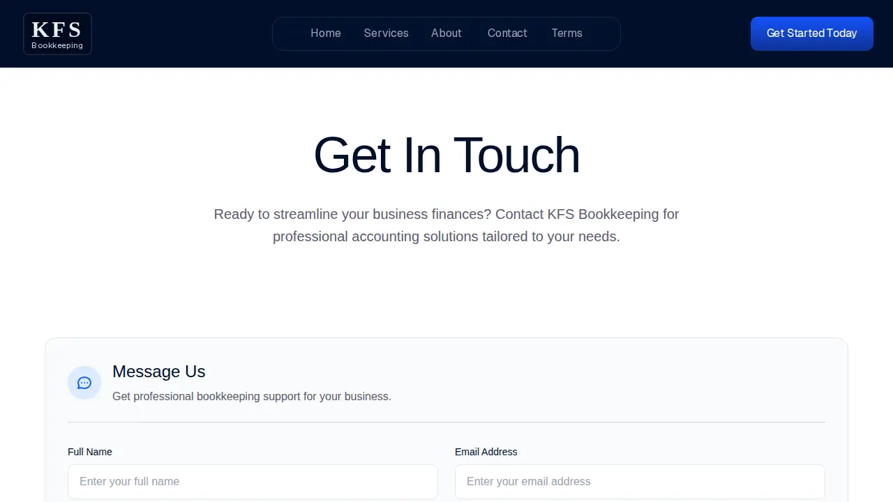 KFS Bookkeeping LLC page