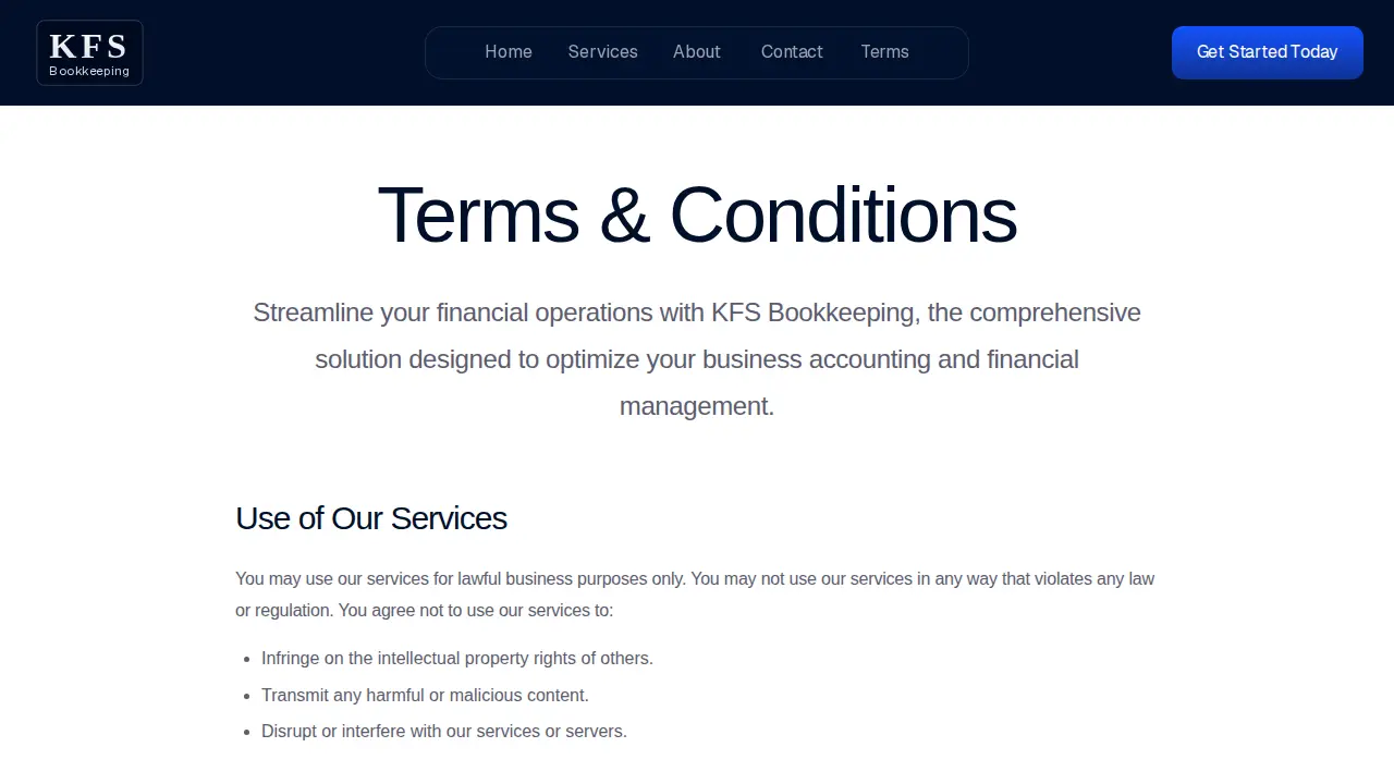 KFS Bookkeeping LLC page