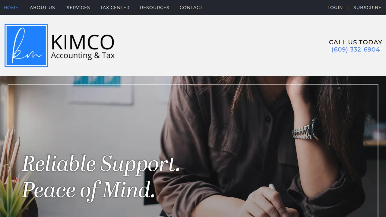 KIMCO Accounting & Tax page