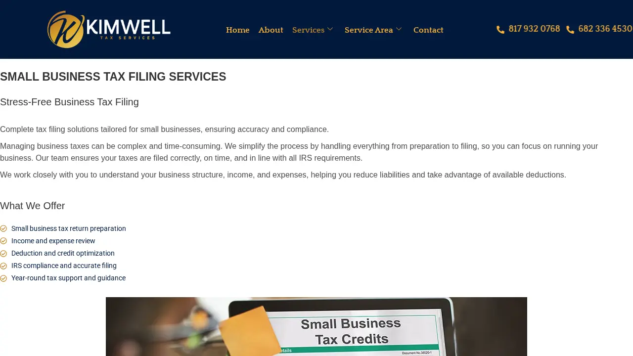 Kimwell Services page