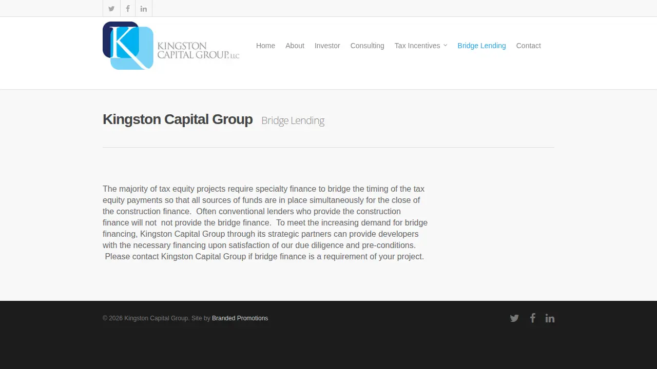 Kingston Capital Group page