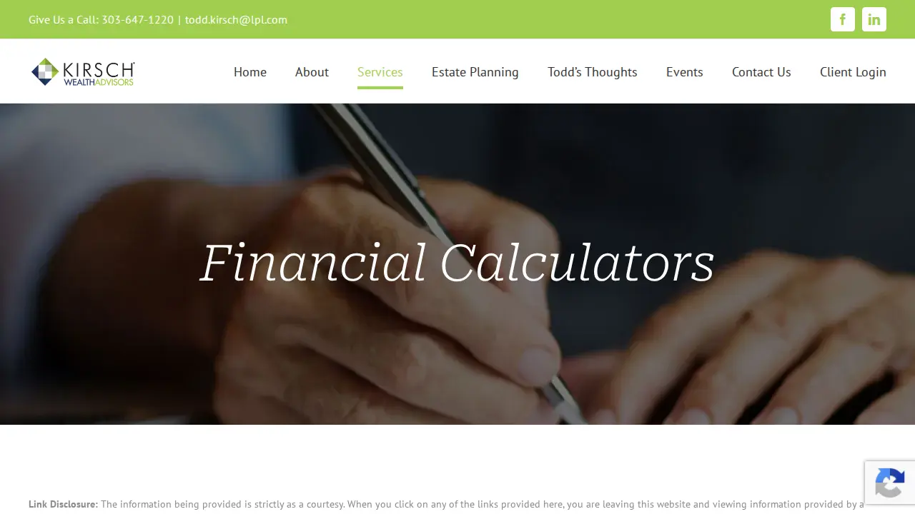 Kirsch Wealth Advisors page