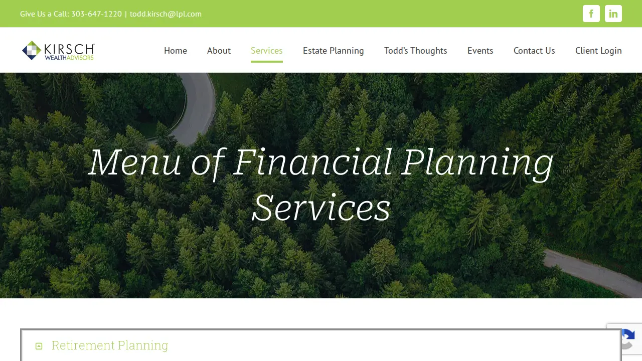 Kirsch Wealth Advisors page