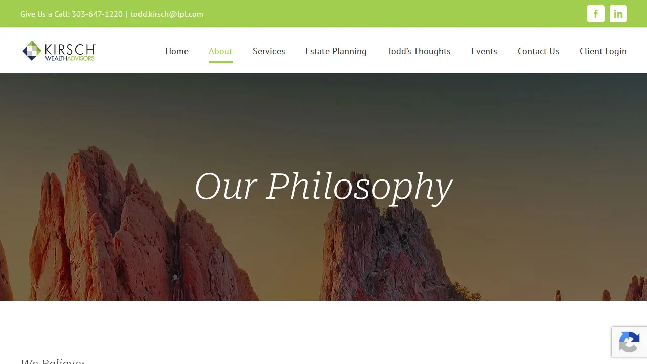 Kirsch Wealth Advisors page