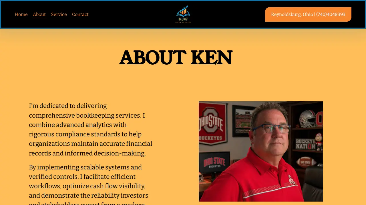 KJW Bookkeeping page