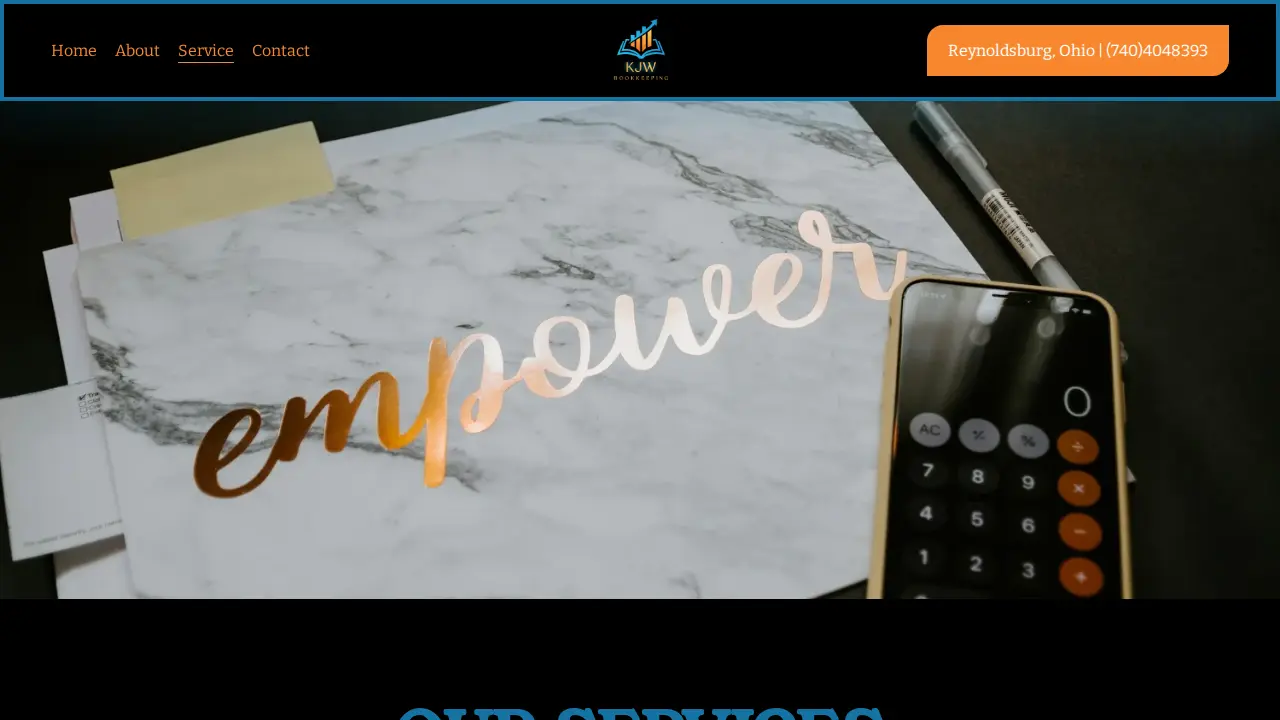 KJW Bookkeeping page