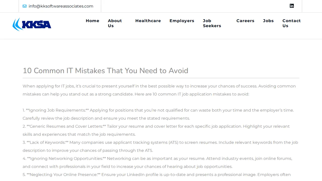 KK Associates, LLC page
