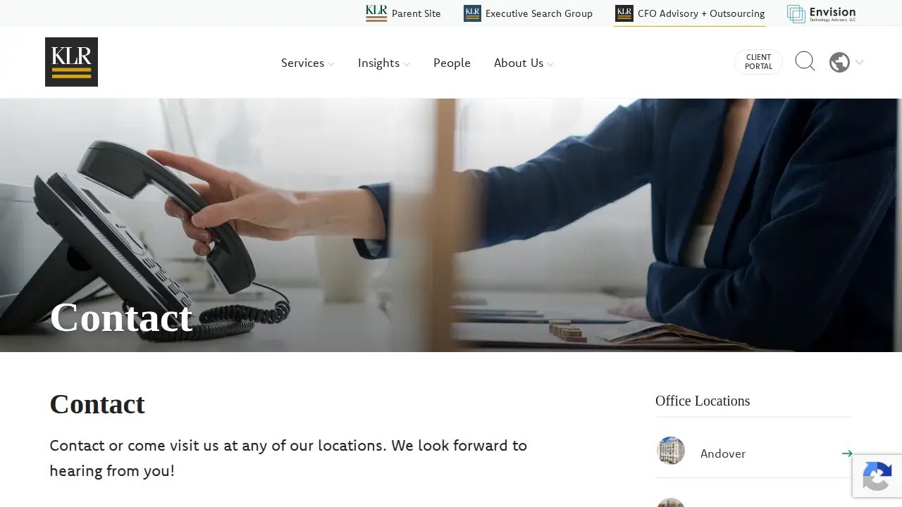 KLR Outsourcing page