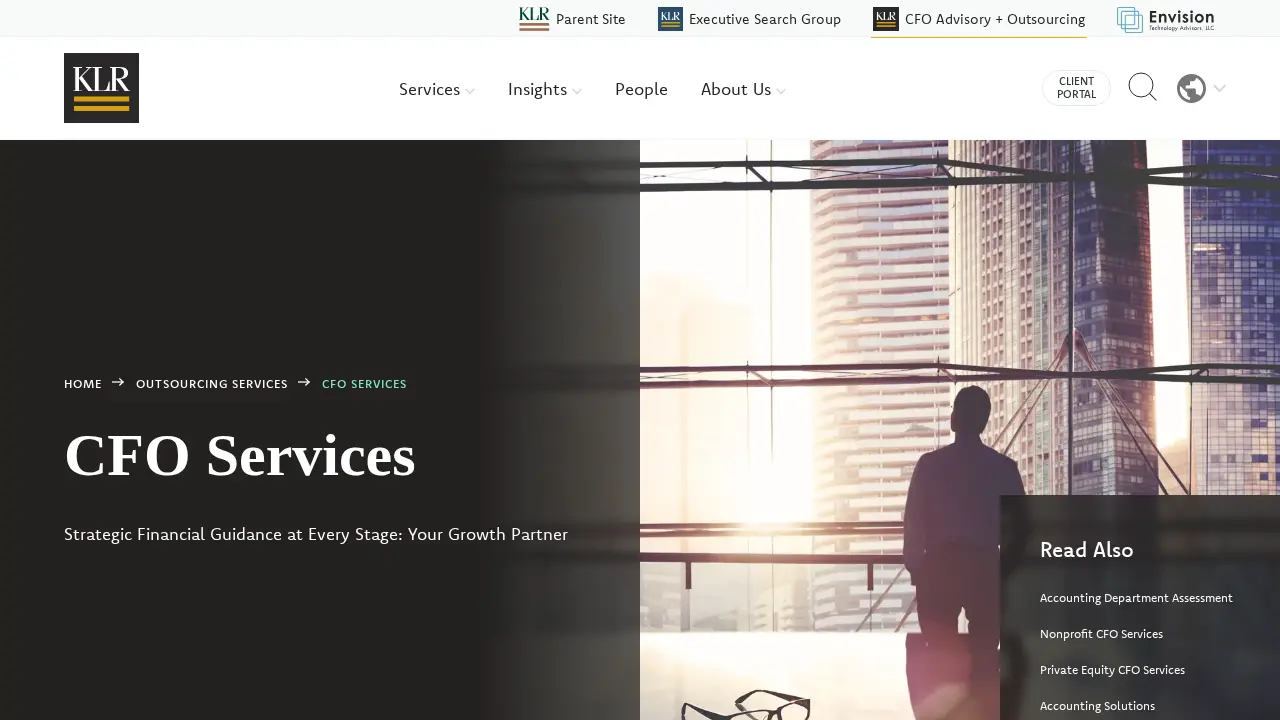 KLR Outsourcing page