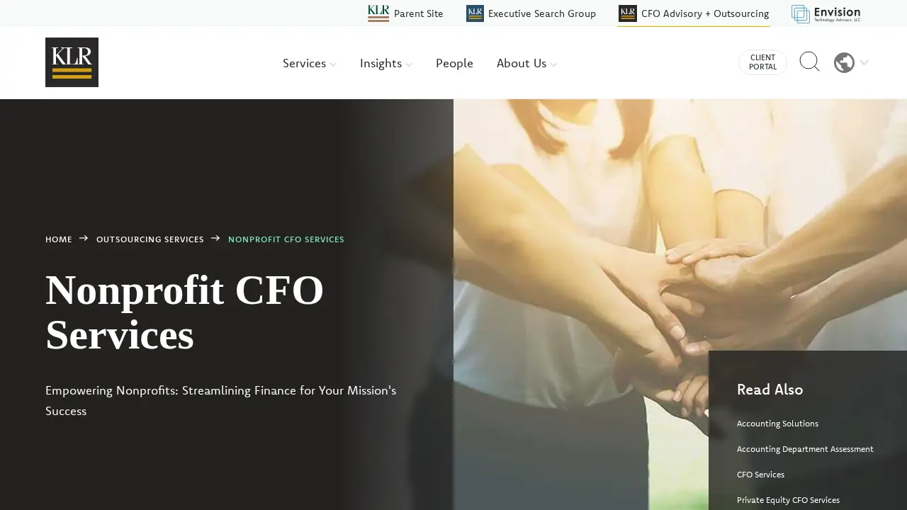 KLR Outsourcing page