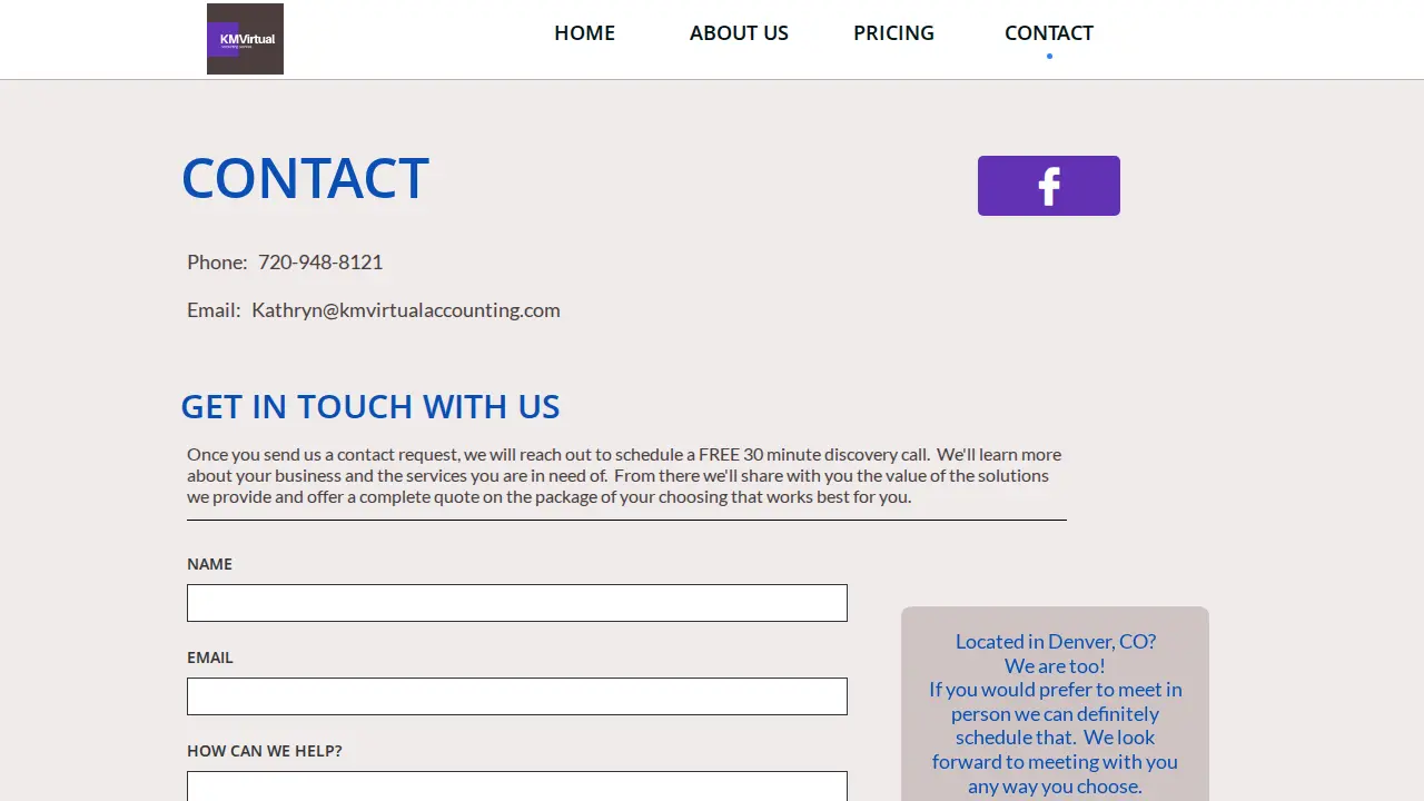 KM Virtual Accounting Services page