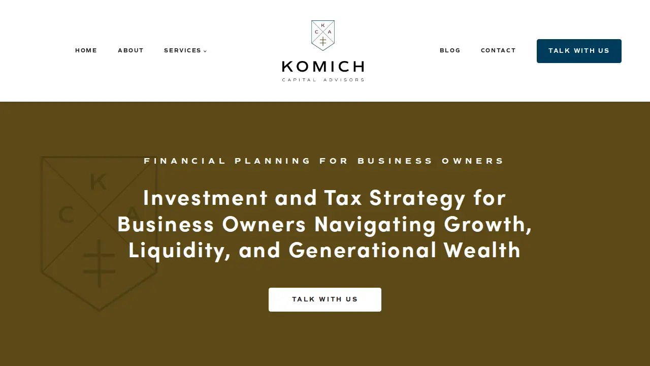 Komich Capital Advisors page