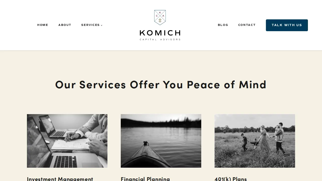Komich Capital Advisors page