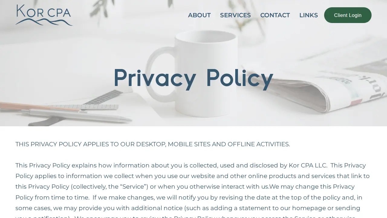 Kor CPA LLC page