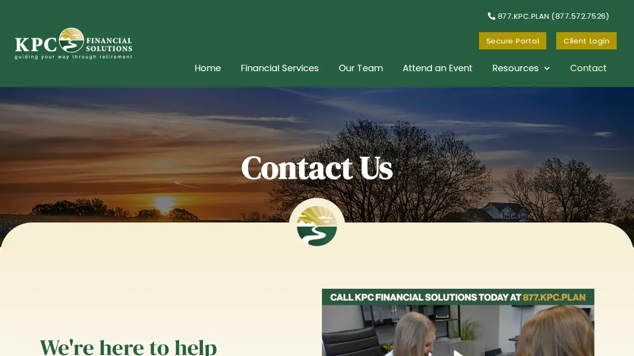 KPC Financial Solutions page