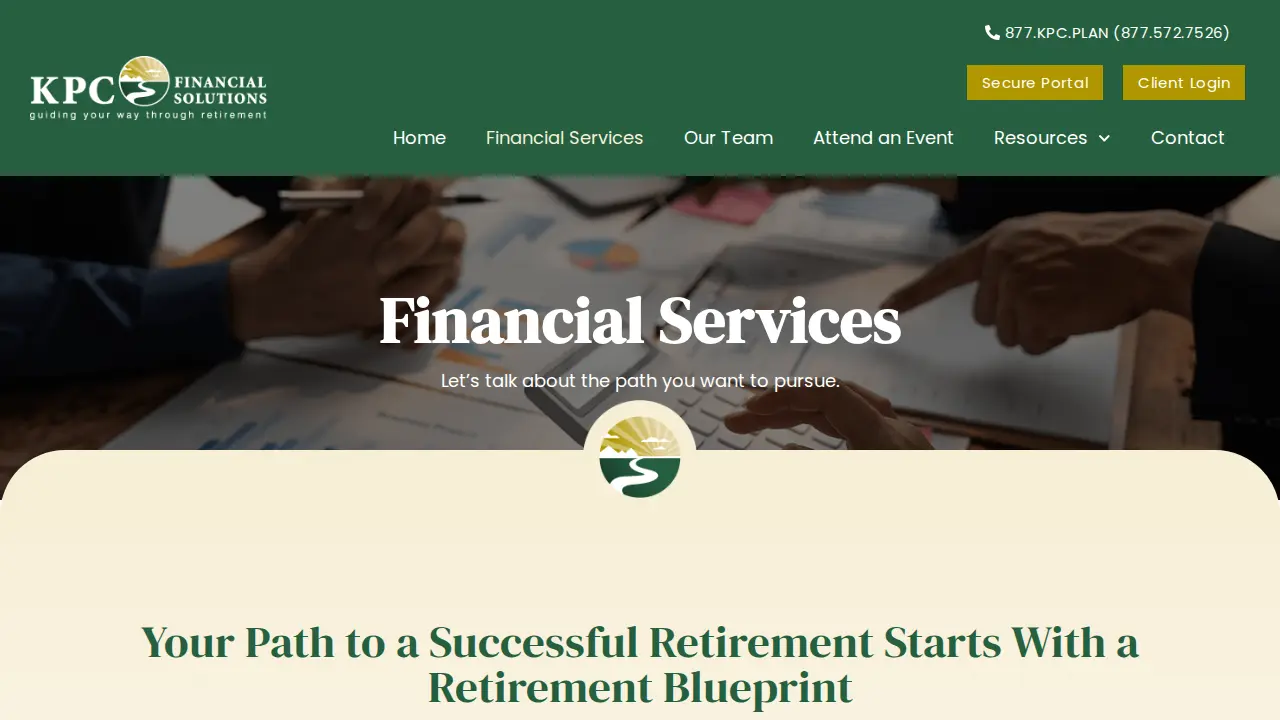 KPC Financial Solutions page